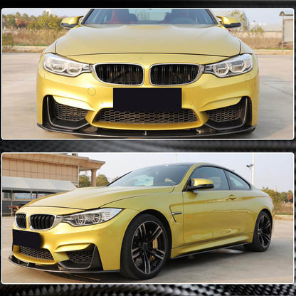 Front Bumper Lip V13 (for F82/F83, Carbon) for BMW 4 Series F32/F33/F36 2012-2020 - image 3