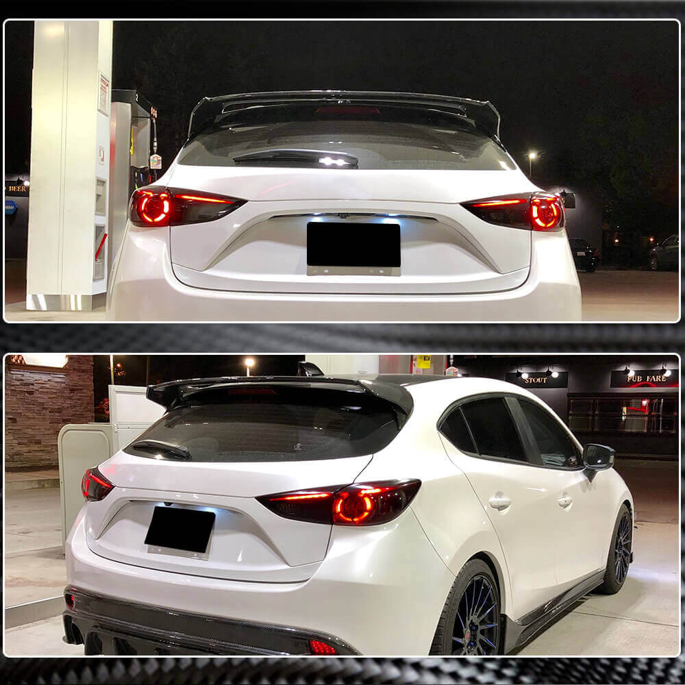 Spoiler V1 (HB, Carbon) for Mazda 3 2013-2019 - image 3