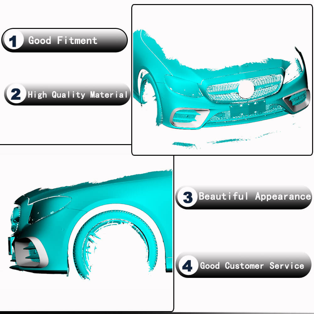 Covers on the front bumper (for AMG-Line 2017-2019, Carbon) for Mercedes E-class coupe C238 - image 3