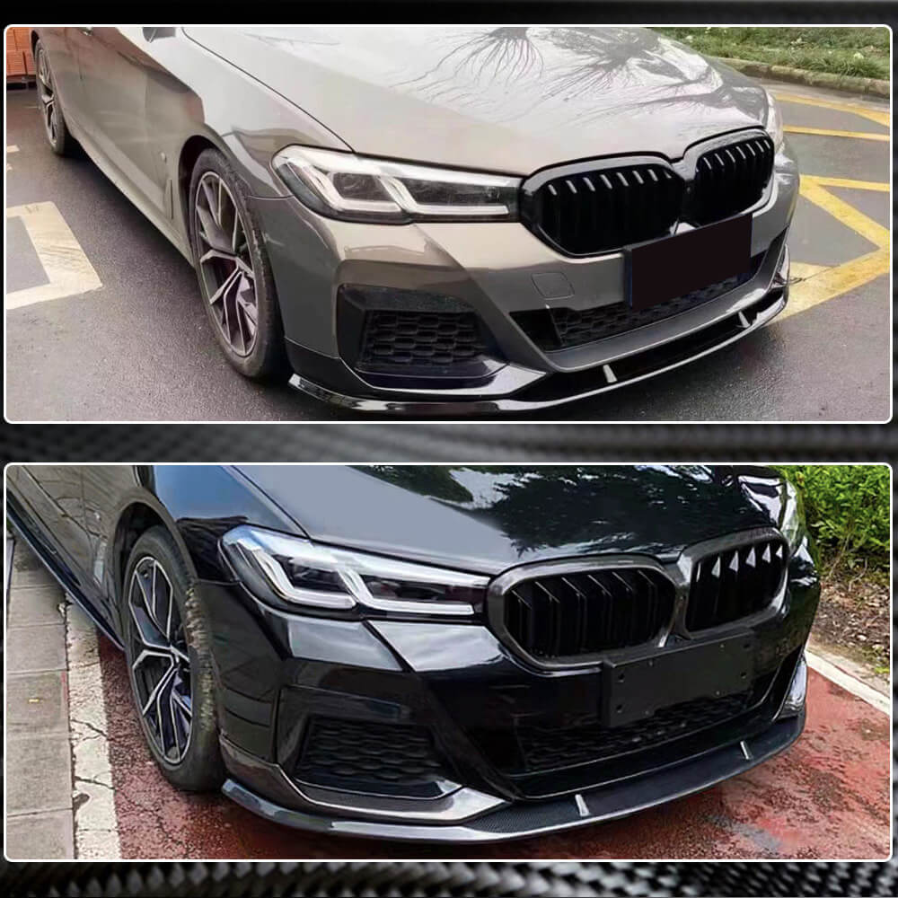 Front Bumper Lip V1 for M-Sport 2021-2024, Carbon for BMW 5 Series G30/G31 2017-2023 - image 3