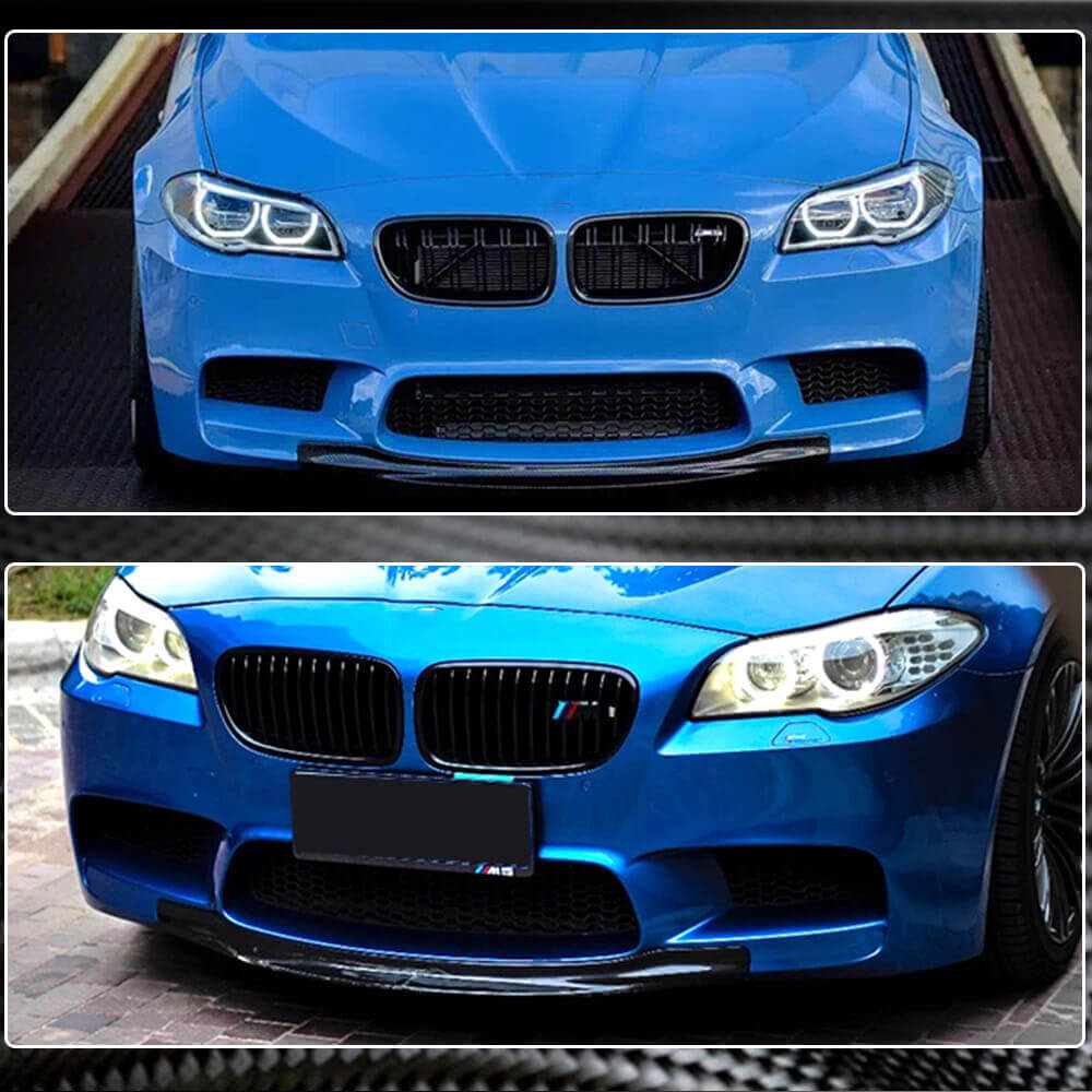 Front Bumper Lip Carbon Fiber V4 (for M5) for BMW 5 series F-10/11/07 2010-2016 - image 3