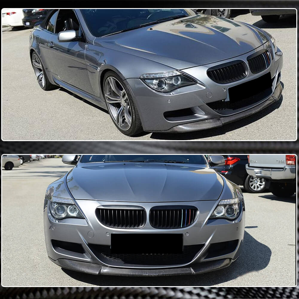Front Bumper Lip Spoiler (for M6, Carbon) for BMW 6 Series E63/E64 2003-2010 - image 3