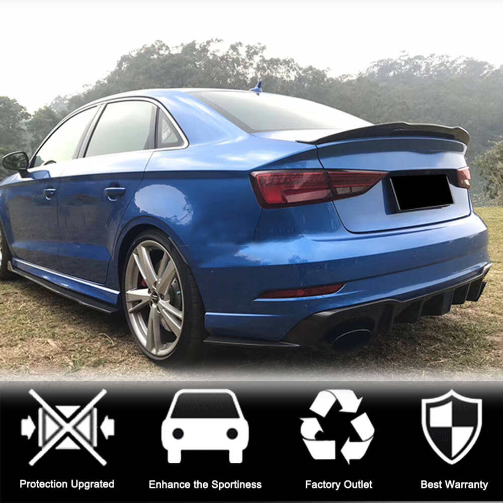 Spoiler V5 (for SD, Carbon) for Audi A3 2012-2020 - image 3
