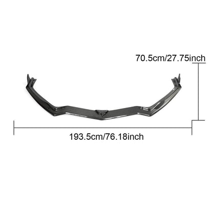 Front Bumper Lip Spoiler (2019-2022, Carbon) for Chevrolet Corvette C8 2019- - image 3