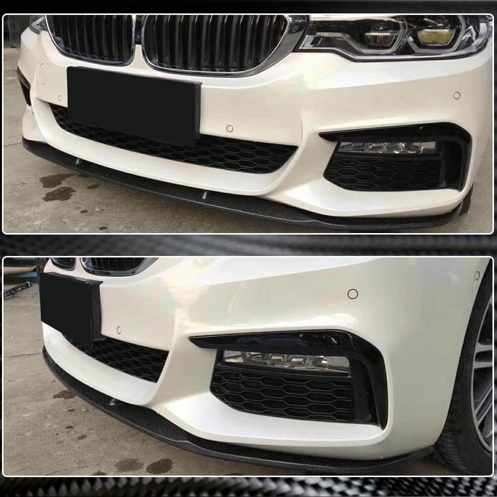 Front Bumper Lip Carbon Fiber V3 (2017-2020 M-Sport) for BMW 5 Series G30/31 2017-2023 - image 3