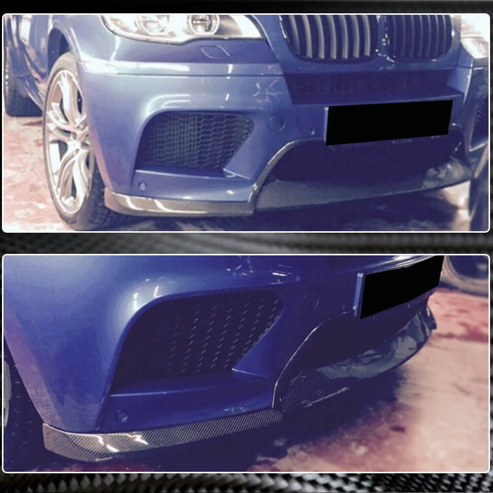 Front Bumper Lip V1 for X6M, Carbon for BMW X6 E71 2008-2014 - image 3