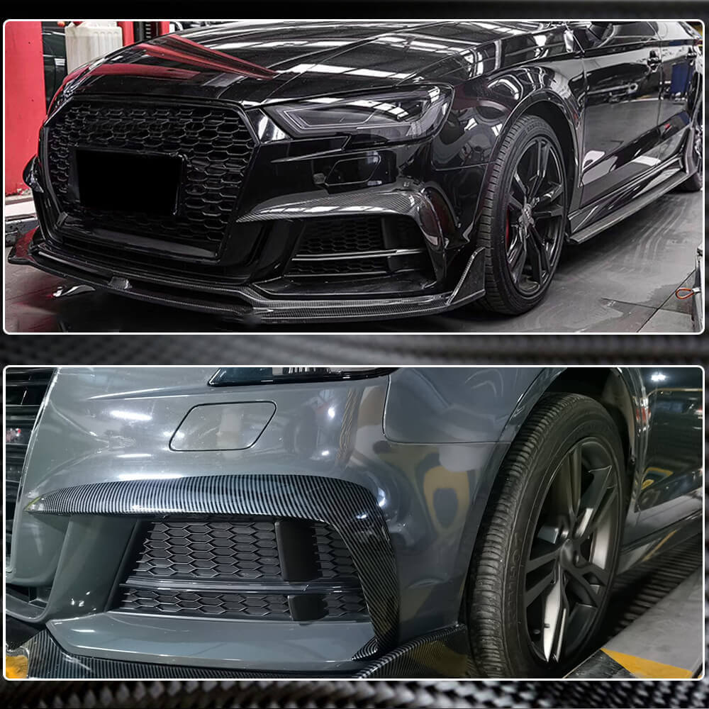 Fog light trims V2 (for S-Line Sedan 2015-2019, Carbon) for Audi A4 B9 2015-2024 - image 3