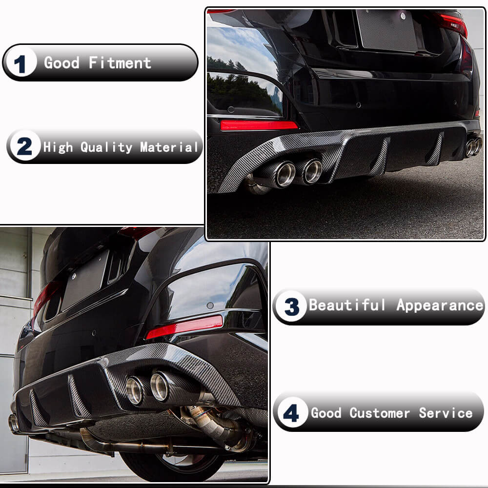 Rear Bumper Diffuser V2 (for G26 M-Sport, Carbon) for BMW 4 Series G22/23/26 2020- - image 3