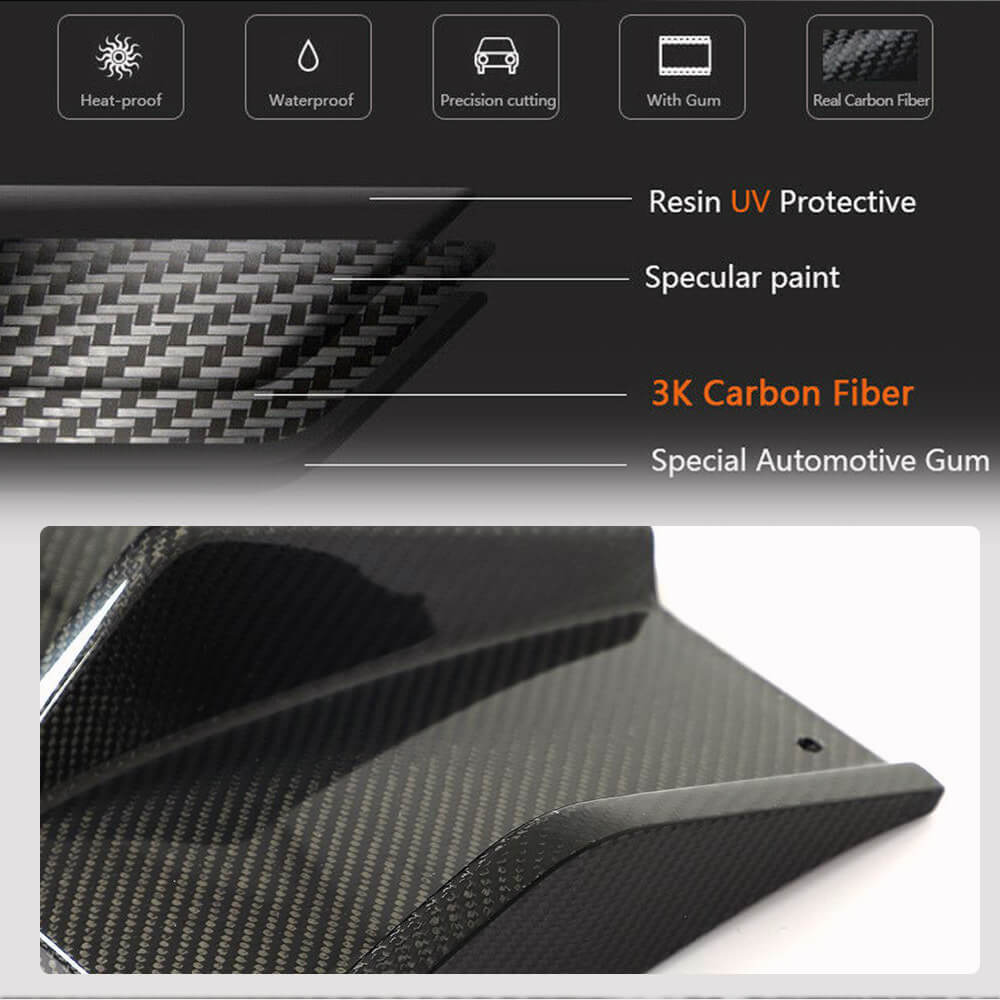 Rear Bumper Diffuser V1 (2021+, Carbon) for Porsche Macan 2014-2024 - image 3