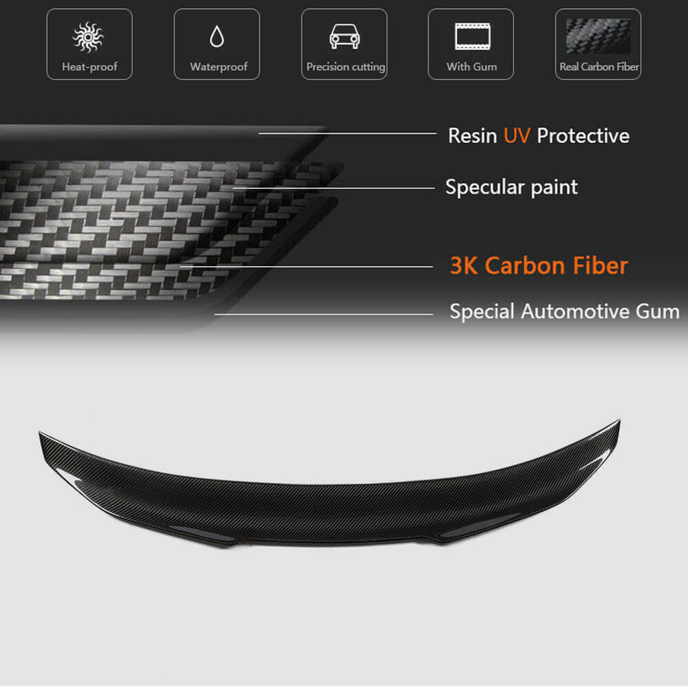 Rear Trunk Spoiler Carbon Fiber V1 (for F82) for BMW 4 series F-32 2012-2020 - image 3
