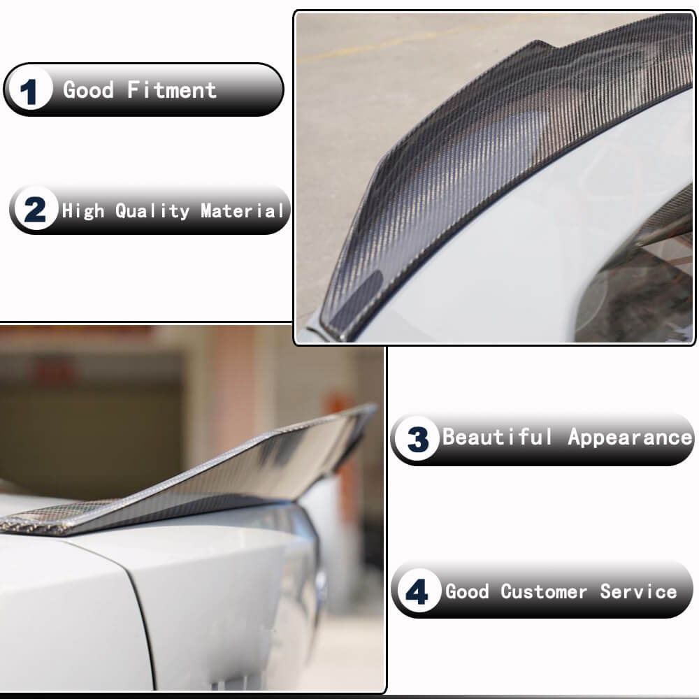 Rear Trunk Spoiler Carbon Fiber V1 (for G26) for BMW I4 (G26) 2022- - image 3