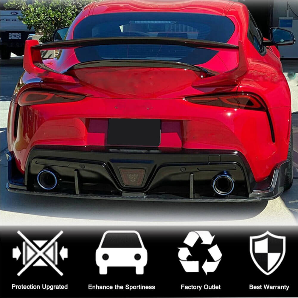Rear bumper diffuser V2 (Carbon) for Toyota Supra 2019- - image 3