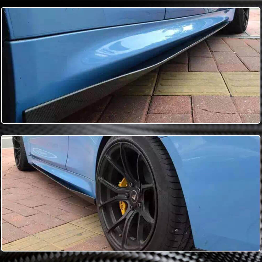 Side Skirt Extensions V1 (for F82/F83, Carbon) for BMW 4 Series F32/F33/F36 2012-2020 - image 3