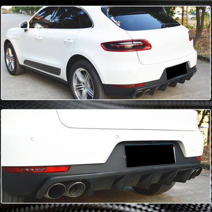 Rear bumper diffuser V1 (2014-2021, Carbon) for Porsche Macan 2014-2024 - image 3