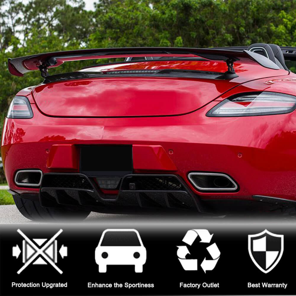 Rear bumper diffuser (Carbon) for Mercedes SLS C197 - image 3