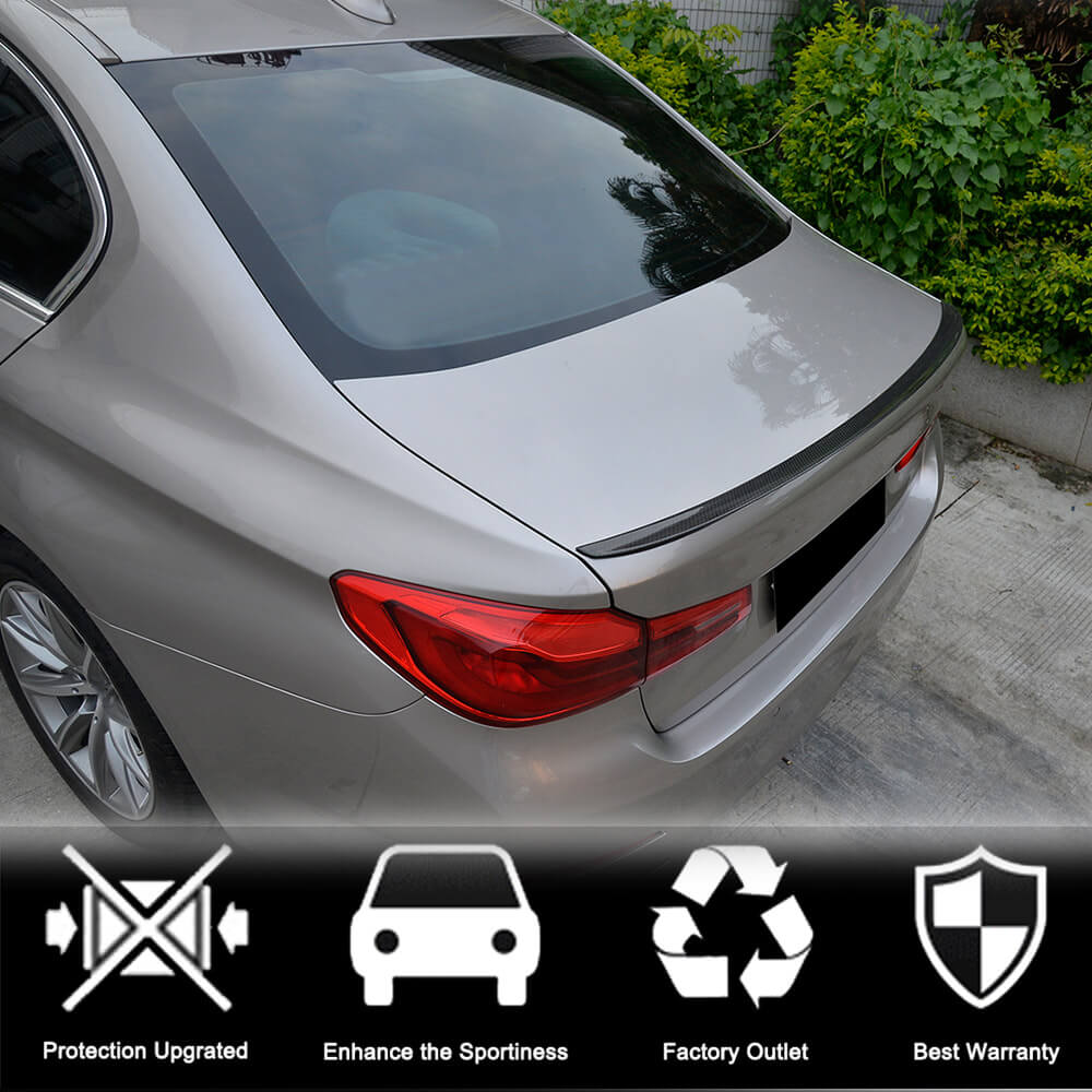 Rear Trunk Spoiler Carbon Fiber V9 (SD) for BMW 5 Series G30/31 2017-2023 - image 3