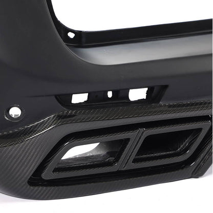 Cover on the rear bumper with a diffuser (2014-2019, Plastic + carbon) for Mercedes Vito / V-class W447 2014↗ year - image 3