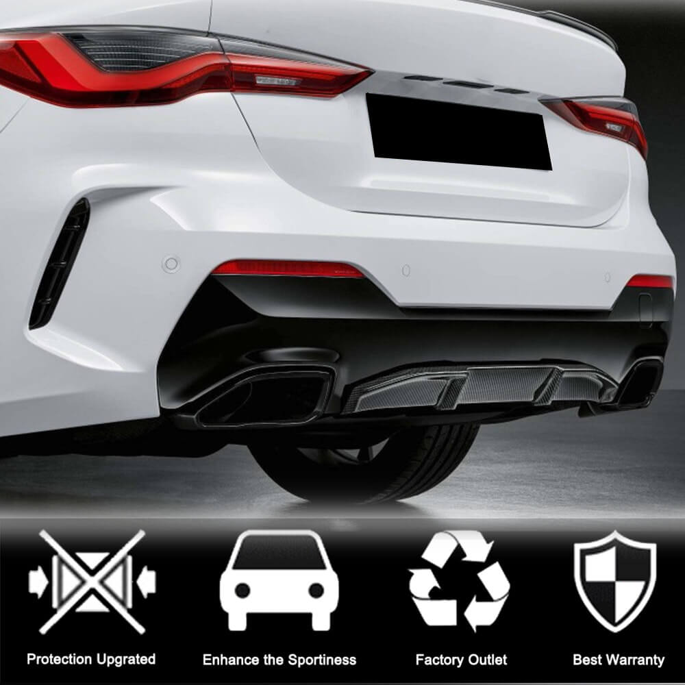 Rear Bumper Diffuser Carbon Fiber V1 (M-Sport) for BMW 4 series G22/23/26 2020- - image 3