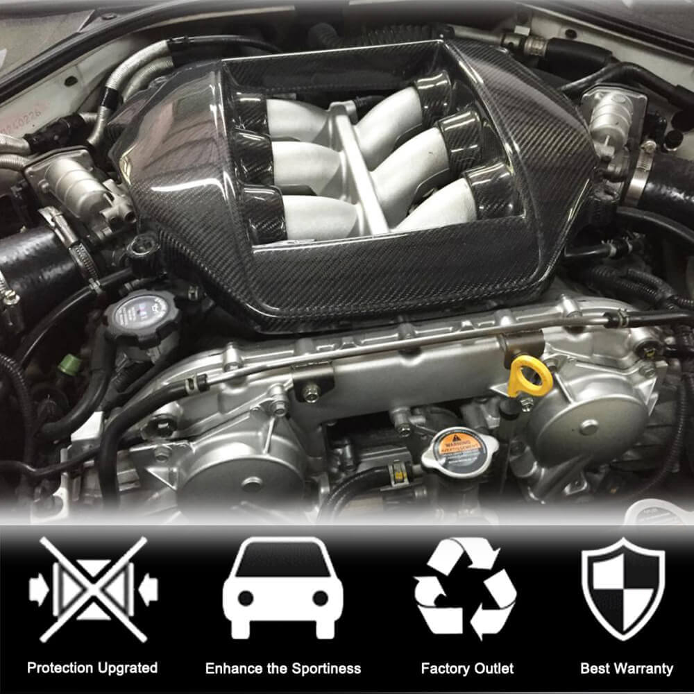 Engine Cover (2009-2015, Carbon) for Nissan GT-R 2008-2025 - image 3
