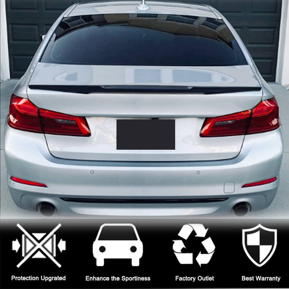 Rear Trunk Spoiler Carbon Fiber V6 (SD) for BMW 5 Series G30/31 2017-2023 - image 3