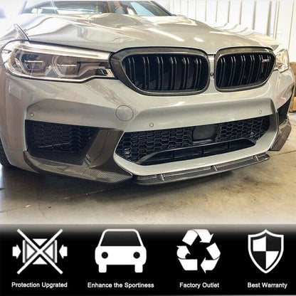 Front Bumper Lip Dry Carbon Fiber V6 (for M5 2017-2020) for BMW 5 Series G30/31 2017-2023 - image 3