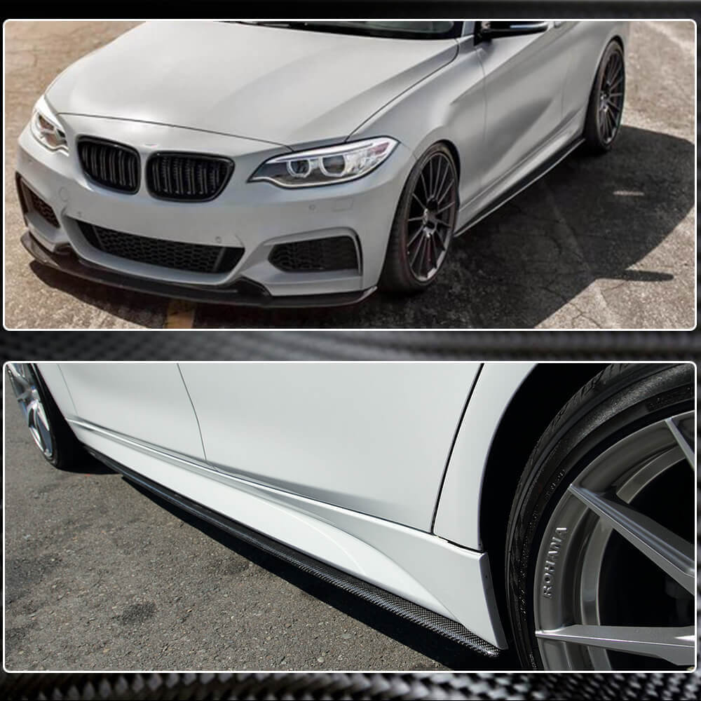 Side Skirt Extensions (for M-Sport, Carbon) for BMW 2 Series F22/F23 2014-2021 - image 3