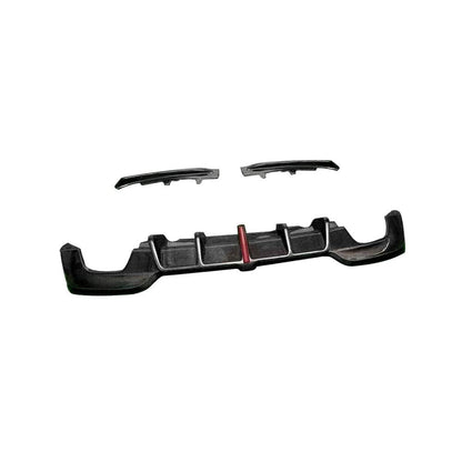 Rear Bumper Diffuser with LED Carbon Fiber (2019-2021, M-Sport) for BMW 3 series G20/21 2018- - image 3