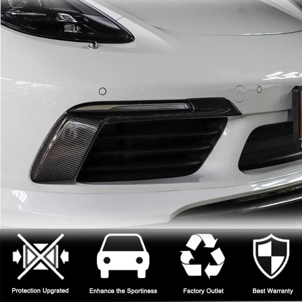 Covers for fog lights (2016-2019, carbon) for Porsche Boxster/Cayman 982 (718) 2016- - image 3