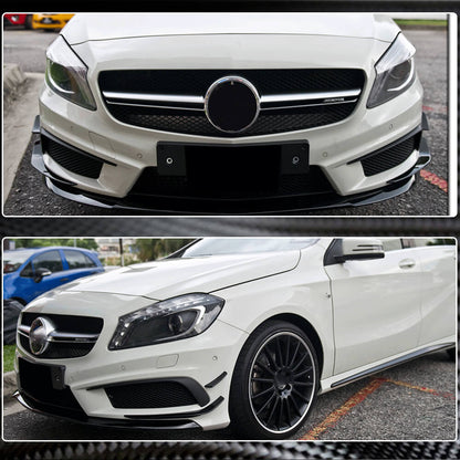 Covers on the front bumper (for AMG-Line / A45 AMG HB 2013-2015, Carbon) for Mercedes A-class W176 2012-2018 - image 3