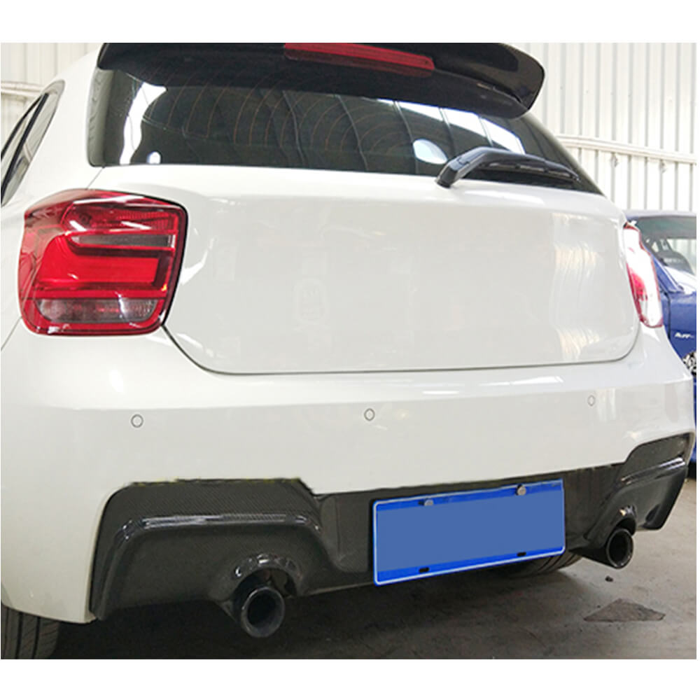 Rear Bumper Diffuser Carbon Fiber (2011-2015, M Sport) for BMW 1 series F20/21 2011-2019 - image 3
