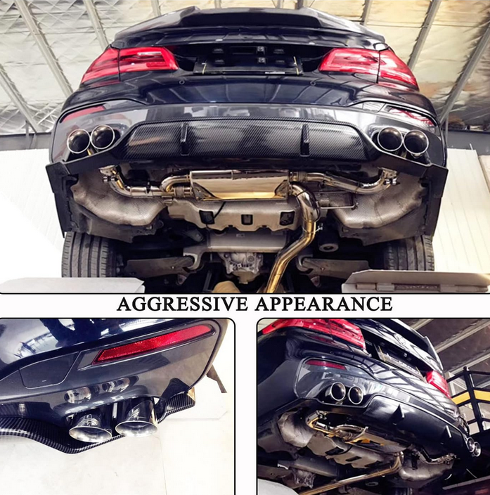 Rear Bumper Diffuser V6 (for M-Sport/M5 F90, Carbon) for BMW 5 Series G30/G31 2017-2023 - image 3