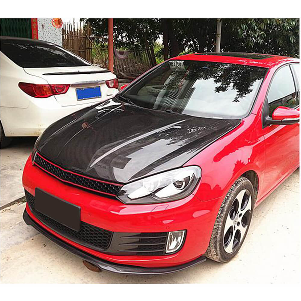 Front Bumper Lip V1 (for GTI HB 2010-2013, Carbon) for Volkswagen Golf 6 2008-2014 - image 3