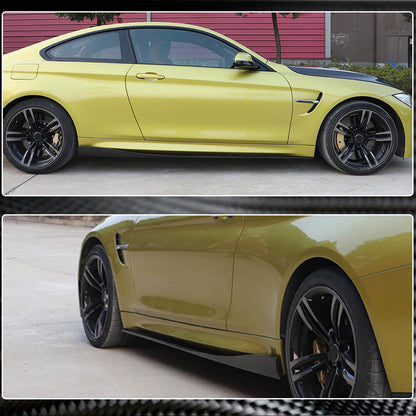 Side Skirts Carbon Fiber V2 (for F82) for BMW 4 series F-32 2012-2020 - image 3