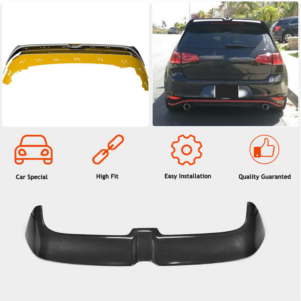 Spoiler V5 (for GTI/R HB, Carbon) for Volkswagen Golf 7/E-Golf 2012-2020 - image 3