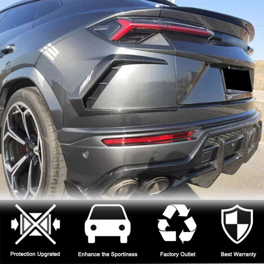 Rear Bumper Splitters Dry Carbon Fiber for Lamborghini Urus - image 5