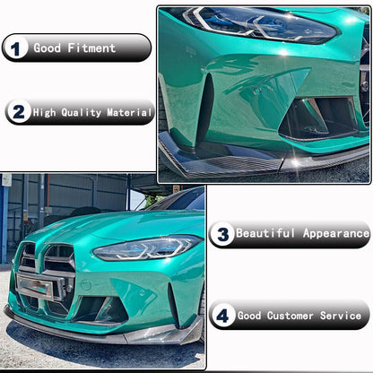 Front Bumper Lip V8 for G80, Carbon for BMW 3 Series G20/G21 2018- - image 3