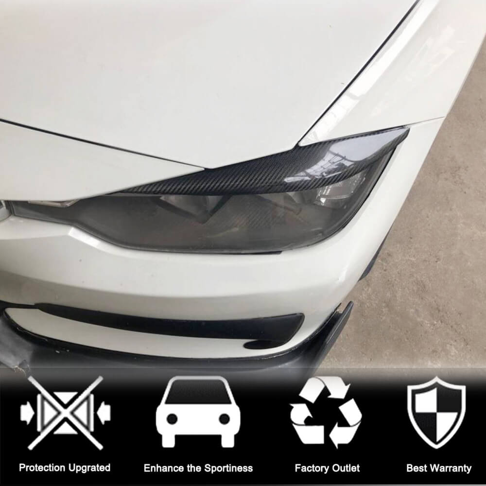 Headlight Eyelids V1 (for F30, Carbon) for BMW 3 Series F30/F31 2012-2019 - image 3