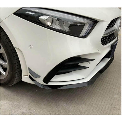 Front Bumper Lip V1 for AMG-Line SD 2018-2021 Carbon for Mercedes A-сlass W177 2018- - image 3
