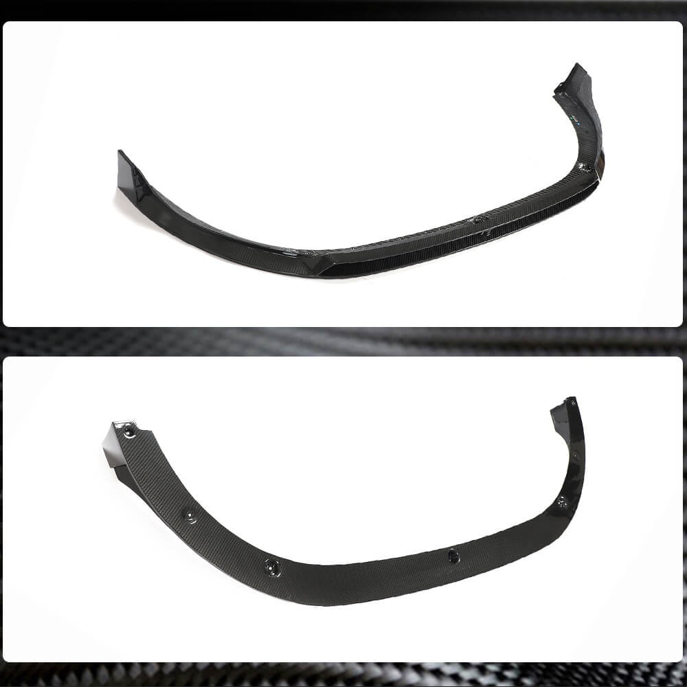 Front Bumper Lip Spoiler (for GTI HB, Dry Carbon) for Volkswagen Golf 8 2019- - image 3