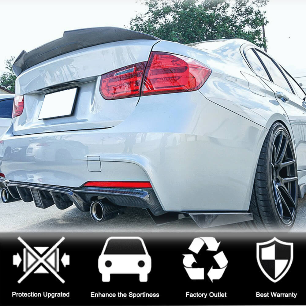 Rear Trunk Spoiler Carbon Fiber V2 (SD) for BMW 3 series F-30/31/34 2012-2019 - image 3