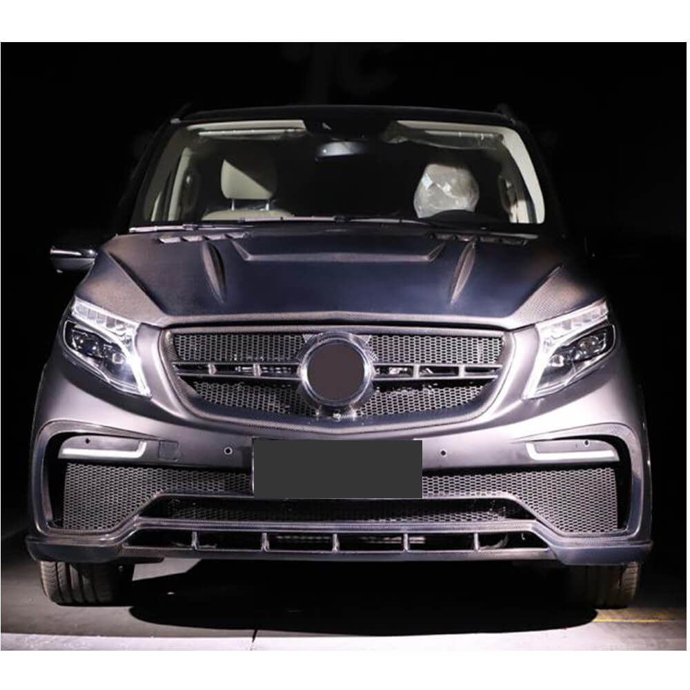 Front bumper V1 (2014-2019, Carbon) for Mercedes Vito / V-class W447 2014↗ year - image 3
