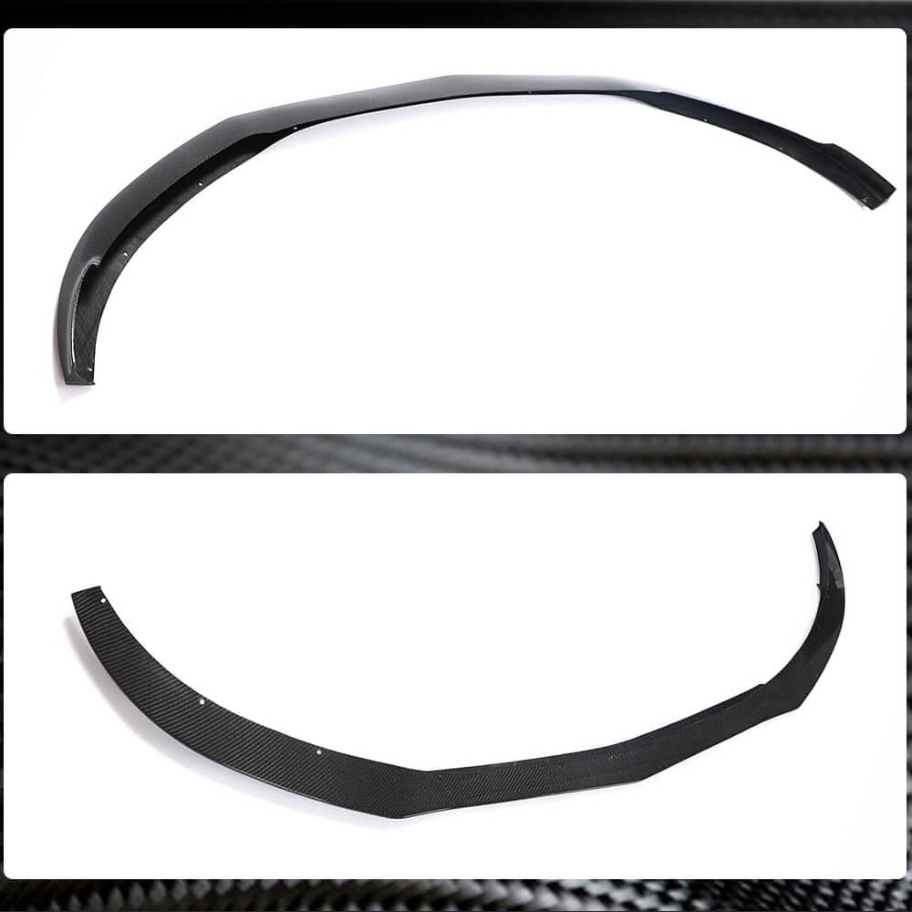 Lip V3 front bumper cover (for coupe/cabriolet C63 AMG 2015-2019, Carbon) for Mercedes C-class W205 2014-2021 - image 3