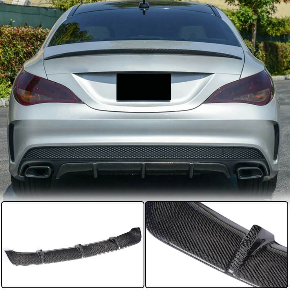 Rear Bumper Diffuser V2 (for AMG-Line / CLA45 AMG 2013-2016, Carbon) for Mercedes CLA C117 2013-2019 - image 3