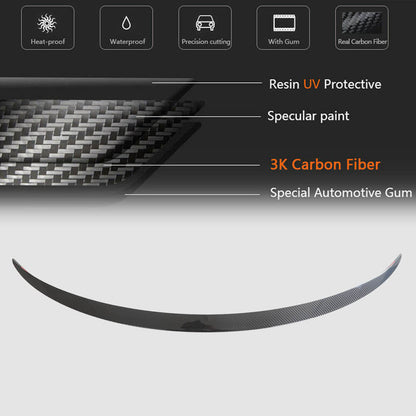 Rear Trunk Spoiler Dry Carbon Fiber V2 (2023-2025) for Tesla Model 3 - image 3