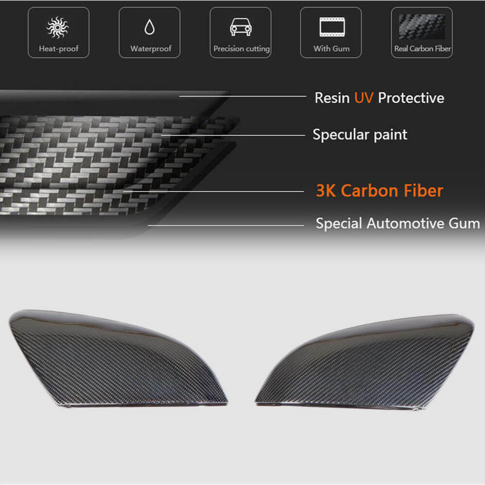 Mirror Covers V3 (Carbon) for Honda Civic Sedan X 2016-2021 - image 3