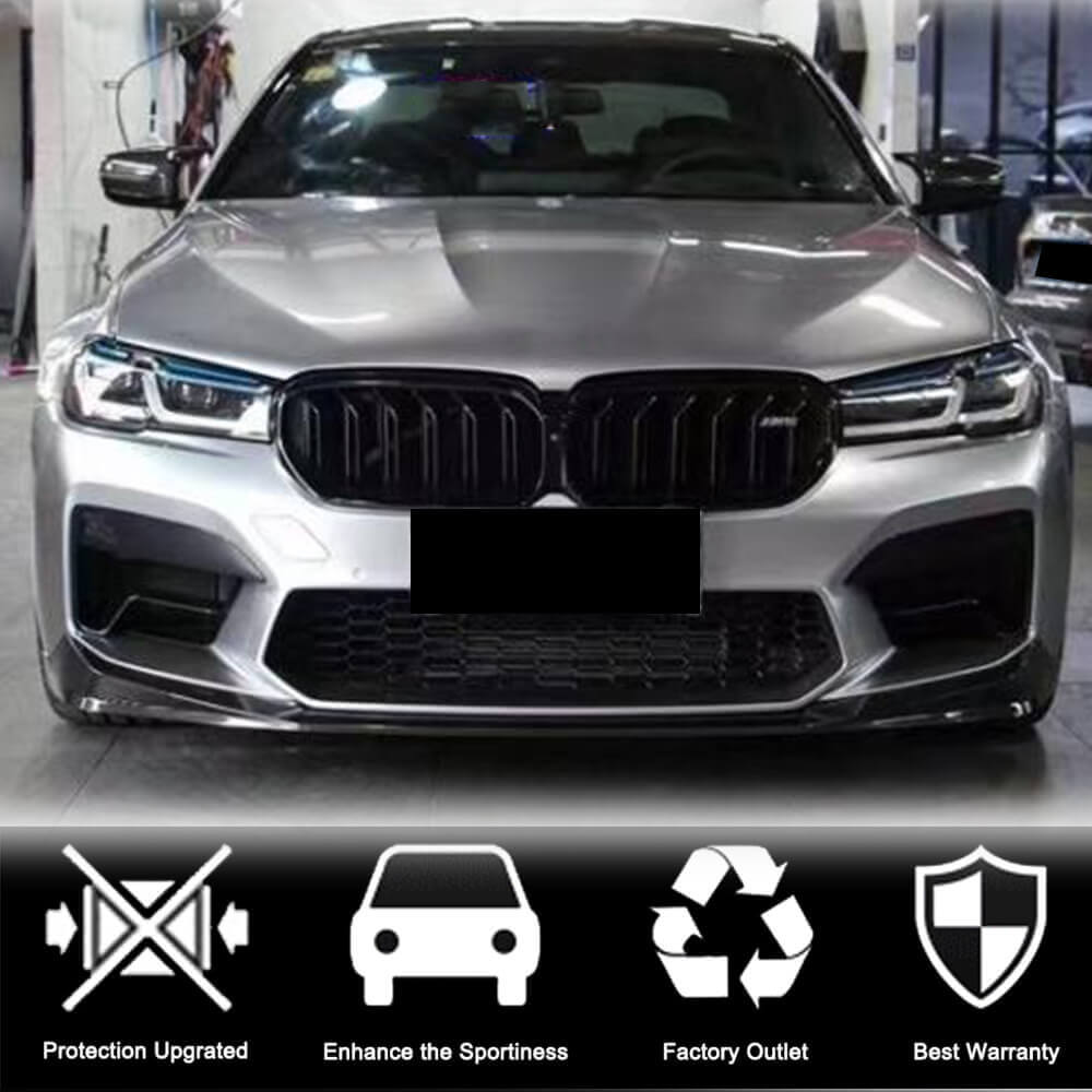 Front Bumper Lip V1 for M5 F90 2020-2024 Carbon for BMW 5 Series G30/G31 2017-2023 - image 3