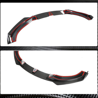 Front Bumper Lip Carbon Fiber V2 (M-Sport) for BMW 4 series F-32 2012-2020 - image 3