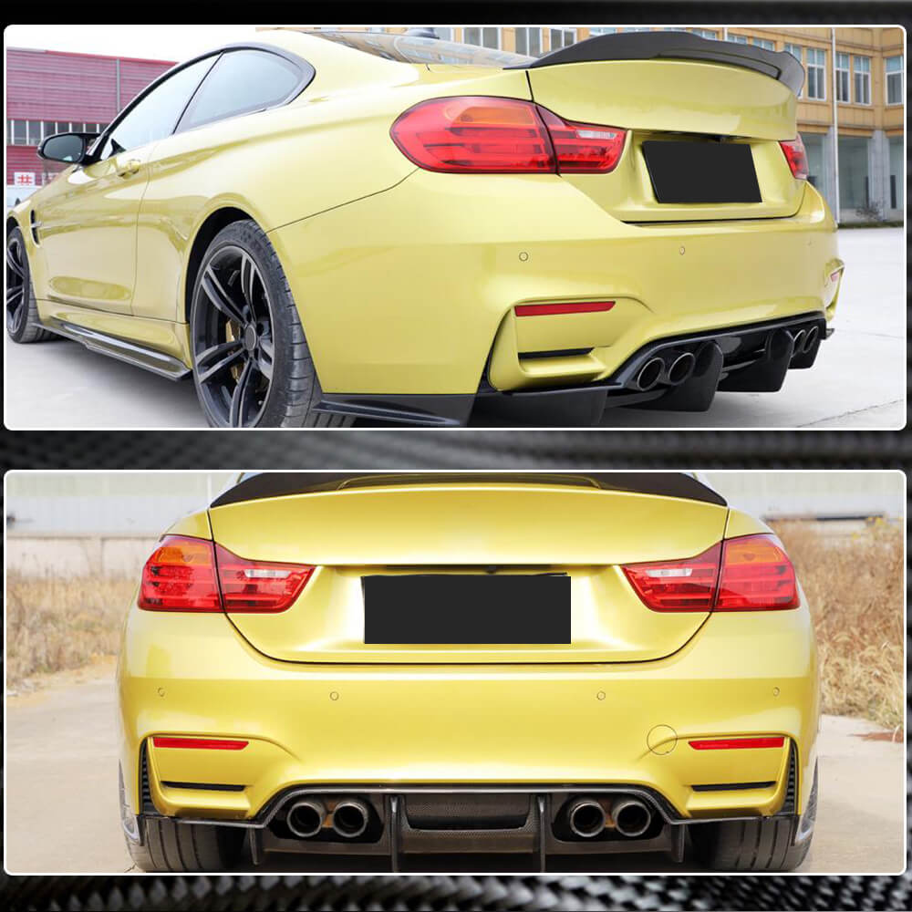 Rear Bumper Diffuser Carbon Fiber V1 (for F82/F83) for BMW 4 series F-32 2012-2020 - image 3