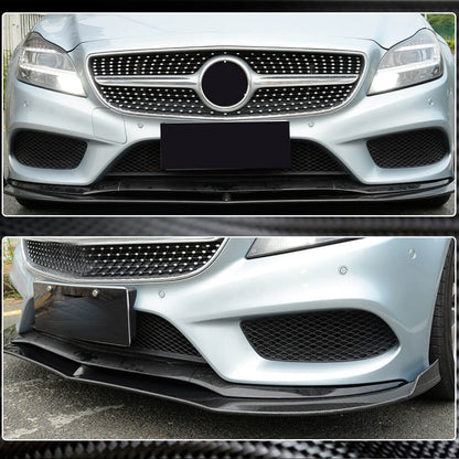 Front Bumper Lip Spoiler (for Base SD 2015-2018, Carbon) for Mercedes CLS C218 2011-2018 - image 3