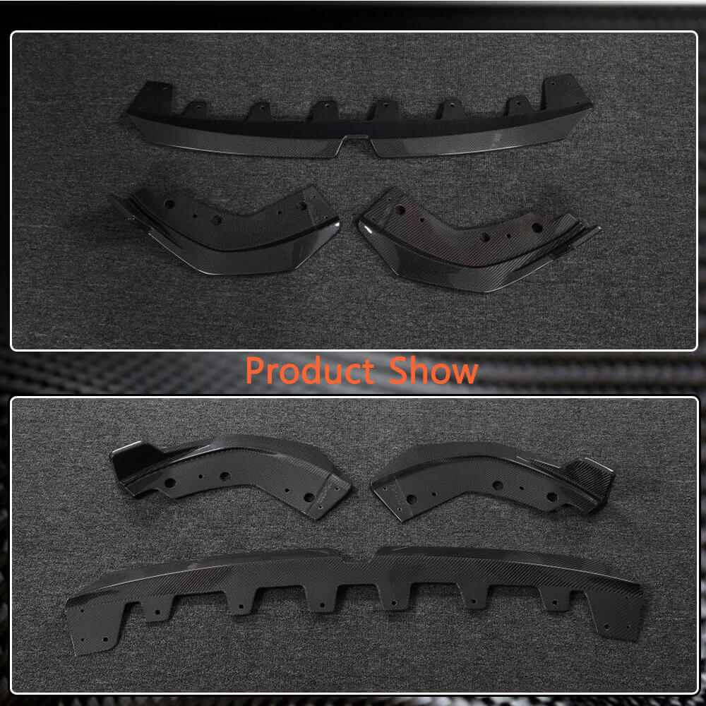 Front Bumper Lip V3 for M-Sport 2022+ Carbon for BMW 3 Series G20/21 2018- - image 3